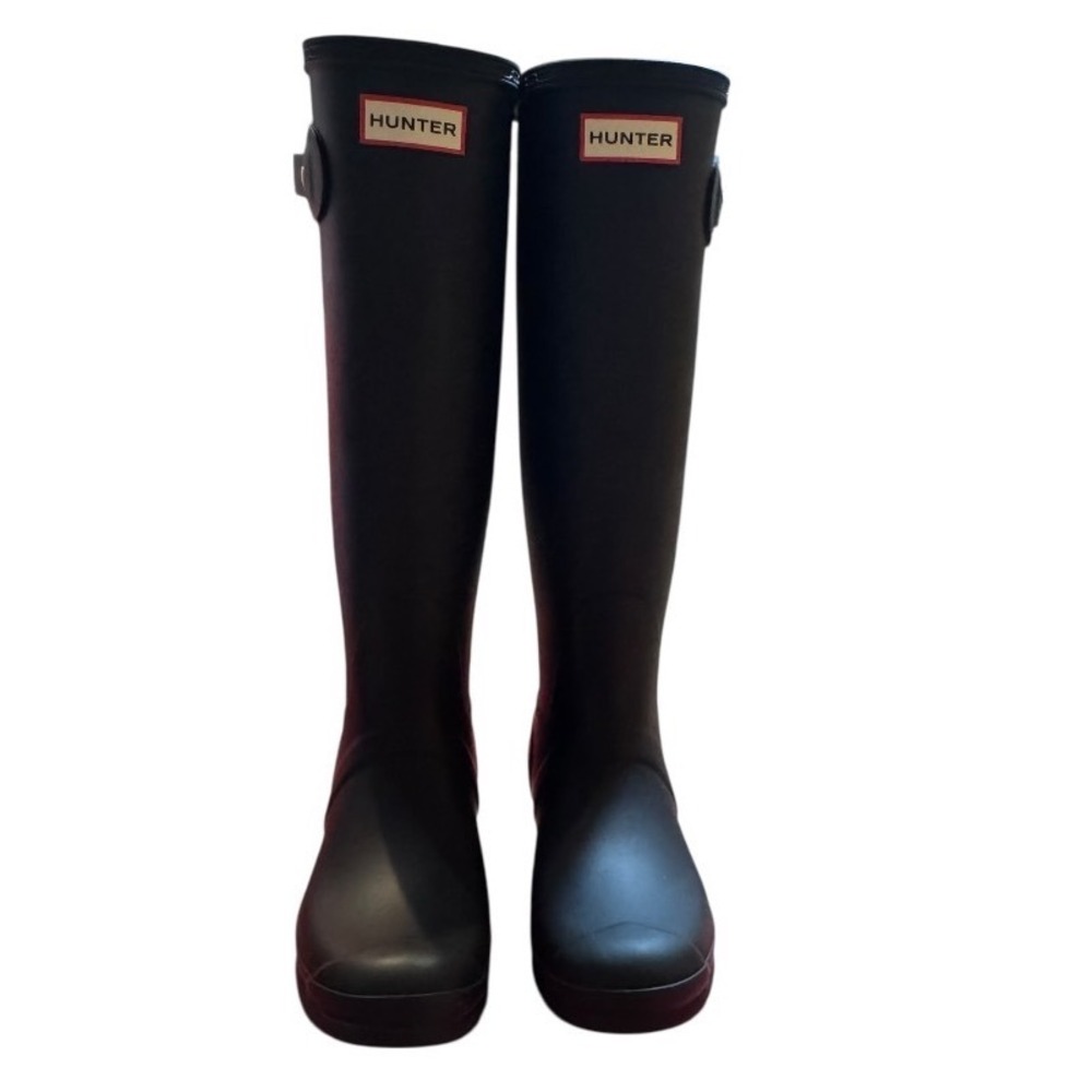 Hunter‎ Womens Original Tall Rain Boots Black Matte Rubber WFT1000RMA Size 8 - Picture 8 of 13